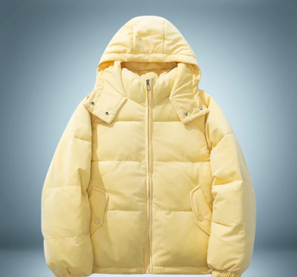 Daunenparka Braun Kapuze Warm