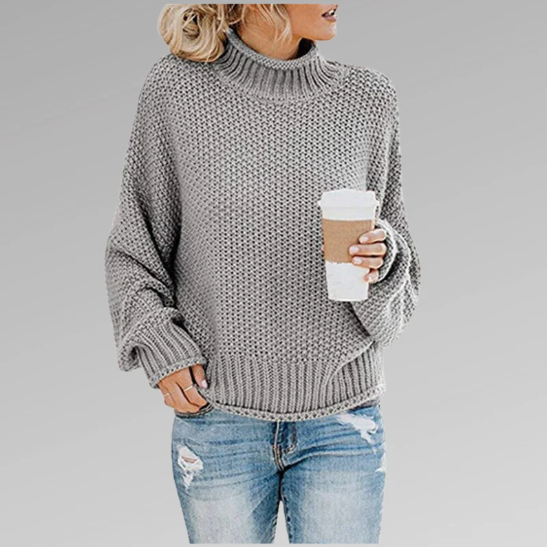 Stilvoller Strickpullover mit Rollkragen