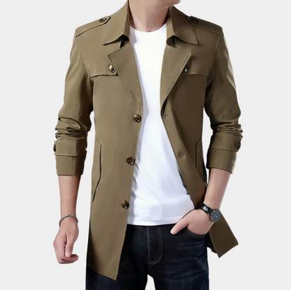 Eleganter Trenchcoat Herren Modern Klassisch - IdealeKleiden