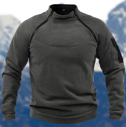 Taktischer Fleecepullover Herren Reißverschluss Taschen