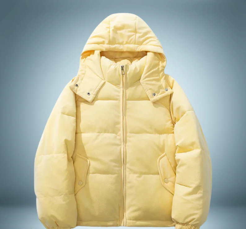 Warme Daunenjacke Kapuze Damen