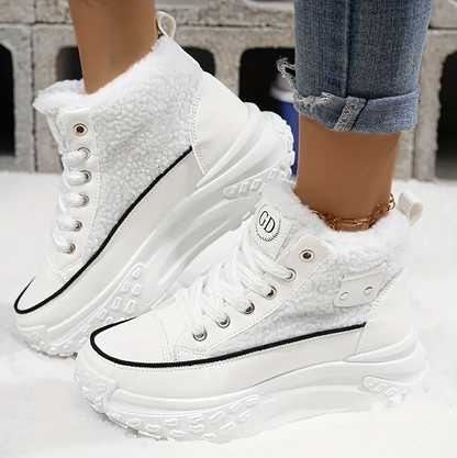 Warm gefütterte Damen Schneestiefel Winterstil - IdealeKleiden