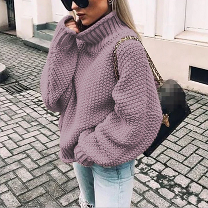 Leyna – Weich Rollkragen Pullover Damen