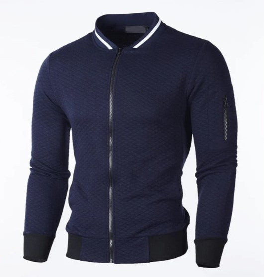 Herren Sweatshirt Zip Reißverschluss Stehkragen
