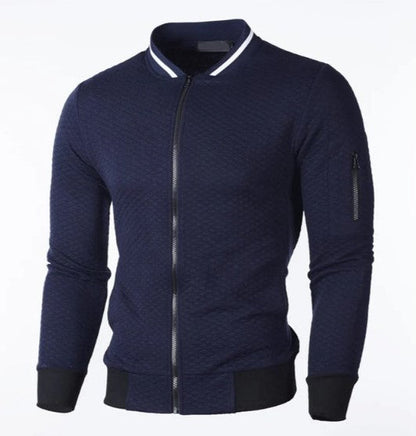 Herren Sweatshirt Zip Reißverschluss Stehkragen