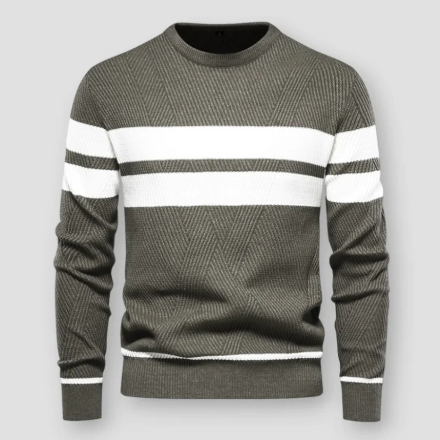 Striktpullover Herren Weich Gestreift