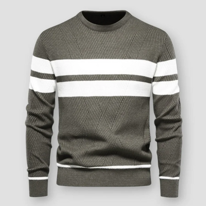 Striktpullover Herren Weich Gestreift