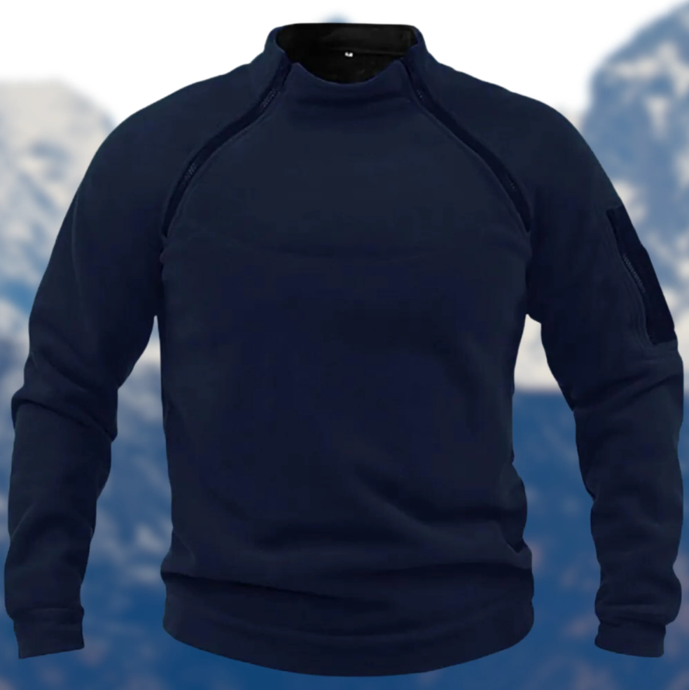 Taktischer Fleecepullover Herren Reißverschluss Taschen
