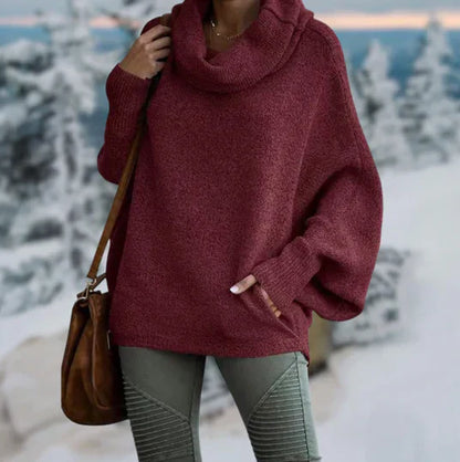 Eleganter Damen Pullover Schildkrötenmuster
