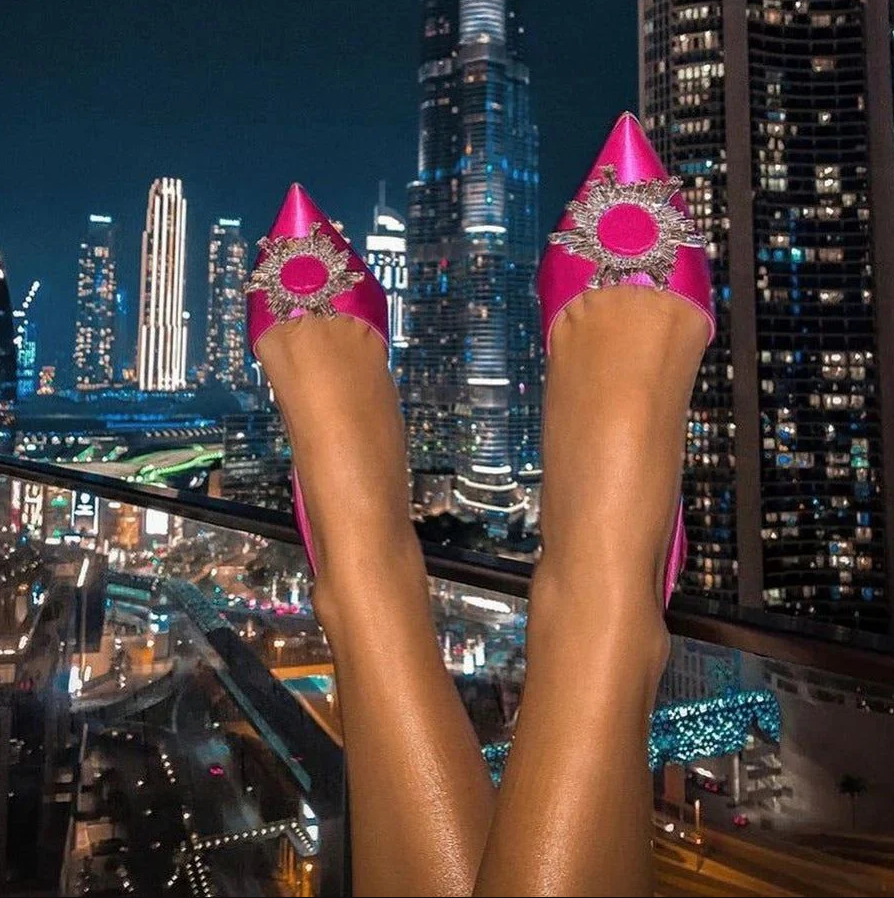 Elegante High Heels mit Kristallen für Damen - IdealeKleiden