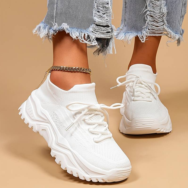 Damenschuhe Bequem Sport Sneaker - IdealeKleiden