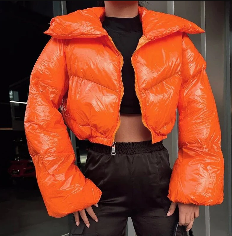 Stylische Pufferjacke Kurz Steppmuster Damen - IdealeKleiden