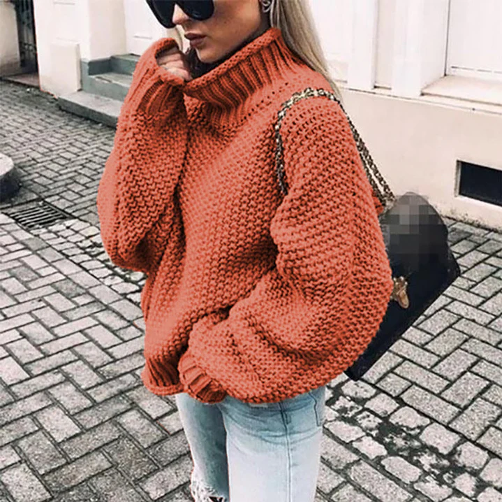 Leyna – Weich Rollkragen Pullover Damen