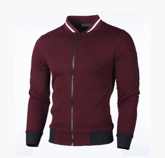 Herren Sweatshirt Zip Reißverschluss Stehkragen