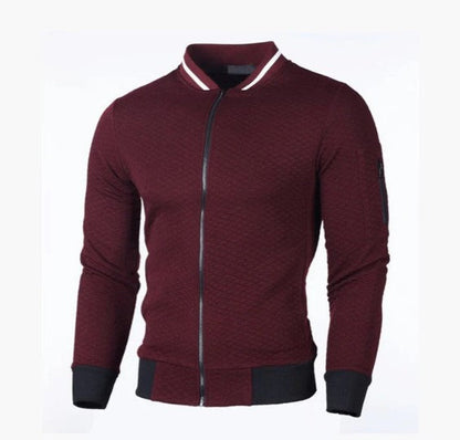 Herren Sweatshirt Zip Reißverschluss Stehkragen