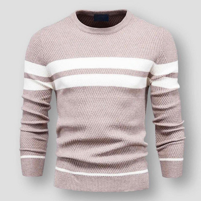Striktpullover Herren Weich Gestreift