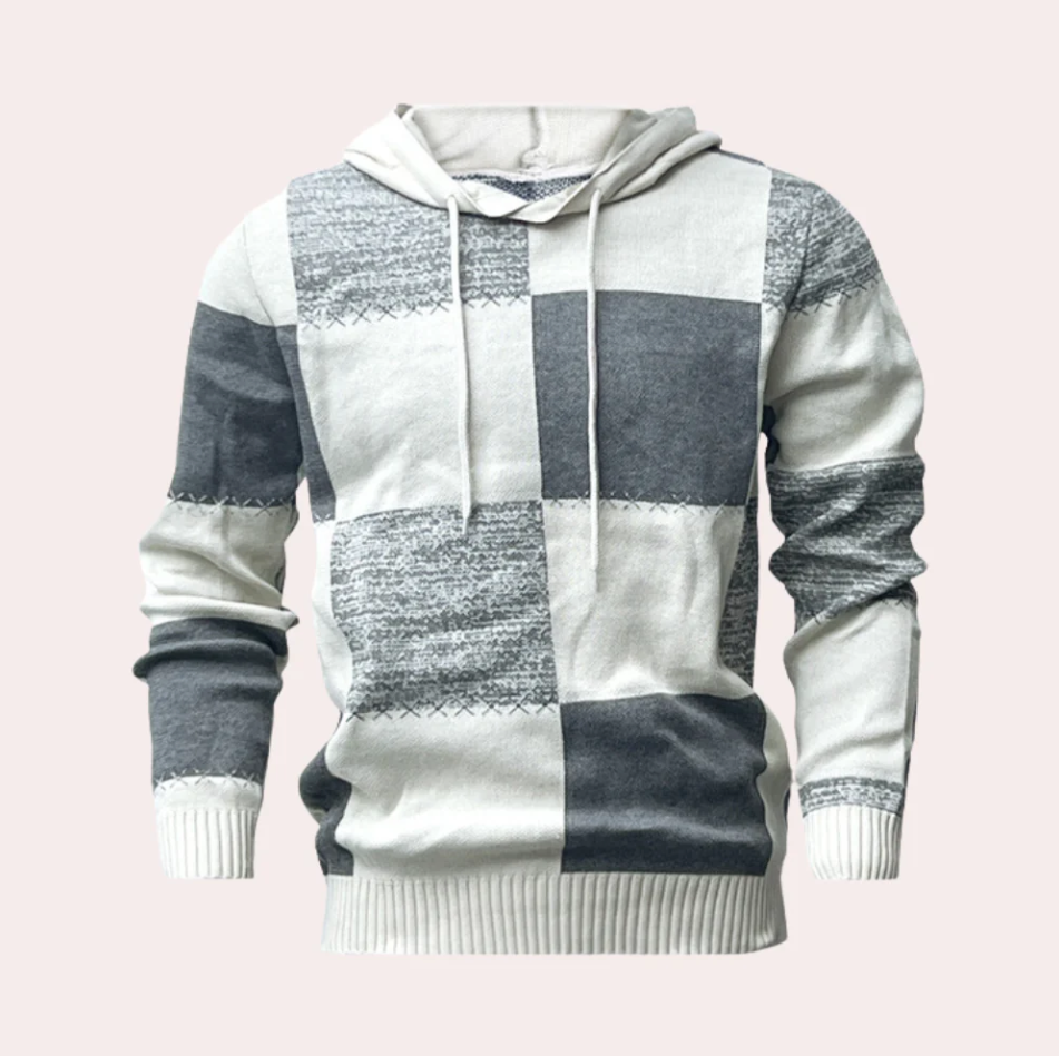 Stylischer Patchwork-Hoodie für Herren Modern Design