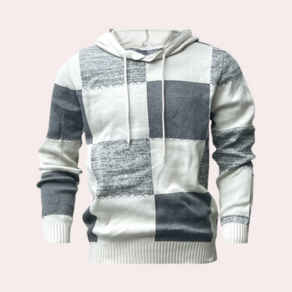 Stylischer Patchwork-Hoodie für Herren Modern Design