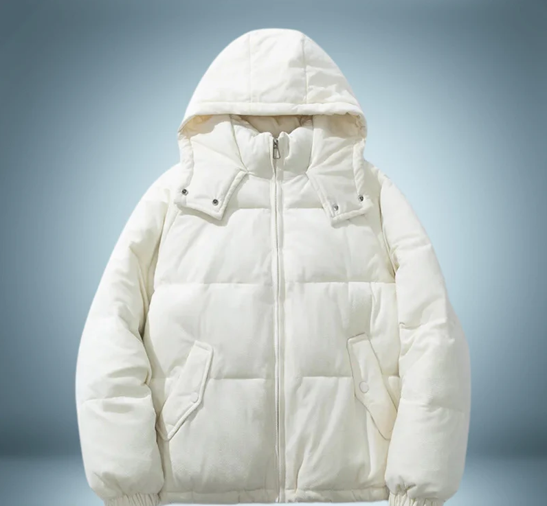 Daunenparka Braun Kapuze Warm