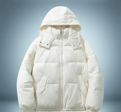 Daunenparka Braun Kapuze Warm