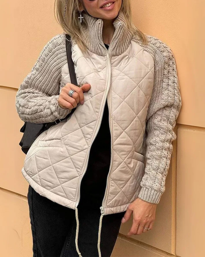 Tess - Luxus Winterjacke Warm Versteppt - IdealeKleiden