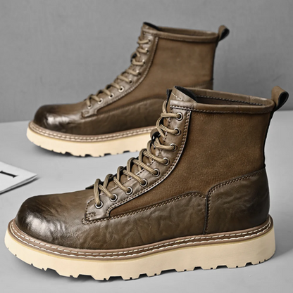 Herren Stiefel Hoch Elegant Lederschuhe - IdealeKleiden