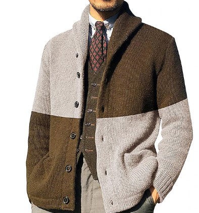Herren Strickjacke Vintage Style Retro Look