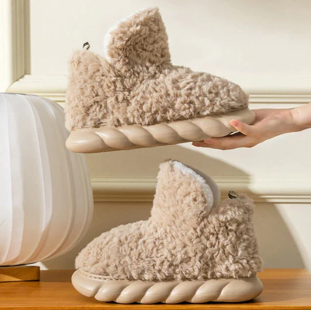 Weiche Fleece-Stiefel für Damen - IdealeKleiden