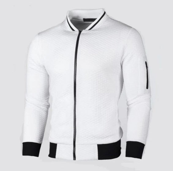 Herren Sweatshirt Zip Reißverschluss Stehkragen - IdealeKleiden