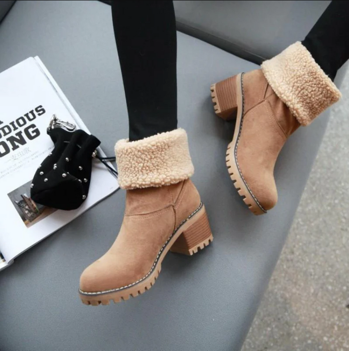 Warme Winterstiefel Wildleder Damen &amp; Herren - IdealeKleiden