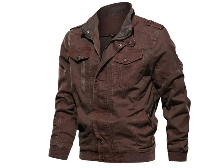 Herren Jeansjacke Stehkragen Modern