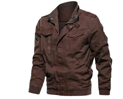 Herren Jeansjacke Stehkragen Modern