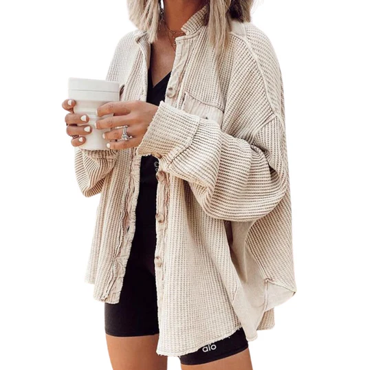Trinity | Cordjacke mit Oversize-Kapuze