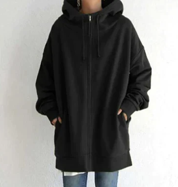 Damen Kapuzenpullover Reißverschluss Modern Style