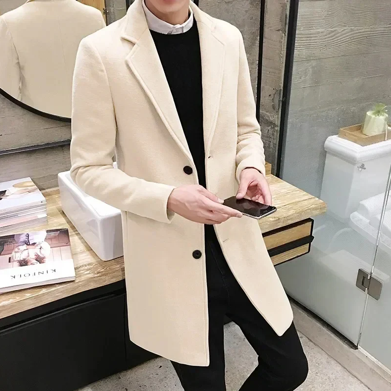 Herren Wollmantel Elegant Bürojacke
