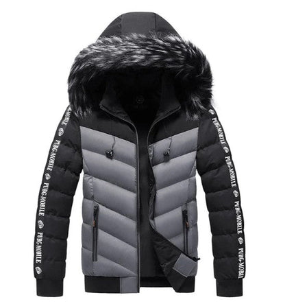 Berno - Herren Winterjacke Zwei-Farben-Design