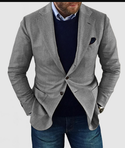 Herren Strickjacke Lässig Einfarbig Langarm