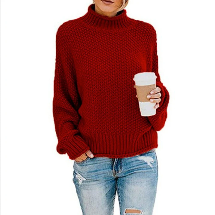 Dicke Wollpullover Damen Oversized