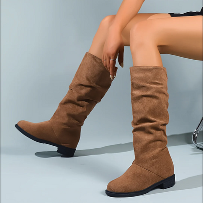 Runde Damenstiefel Mittelhoch Bequem