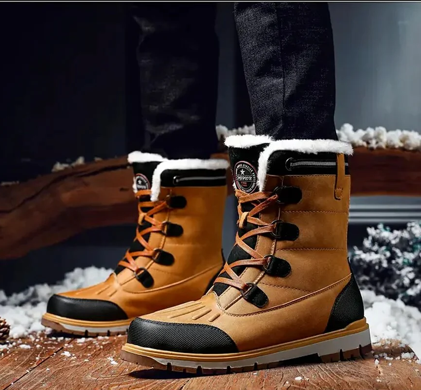 Warme Herrenstiefel Isoliert Wasserdicht - IdealeKleiden