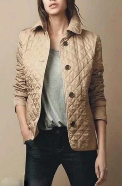 Seidig-Baumwoll Jacke Damen Slim Fit