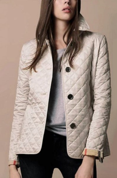 Seidig-Baumwoll Jacke Damen Slim Fit