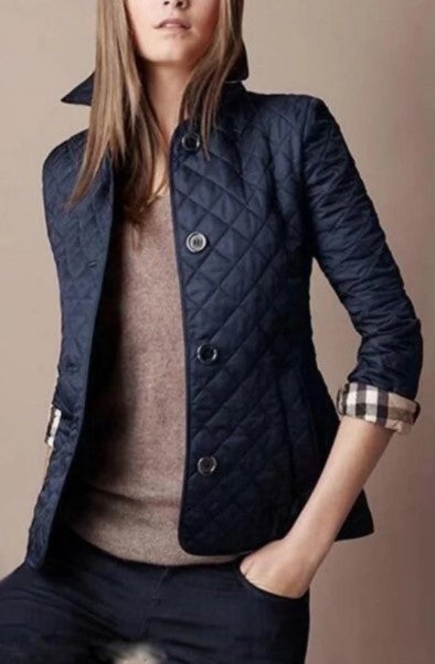 Seidig-Baumwoll Jacke Damen Slim Fit - IdealeKleiden