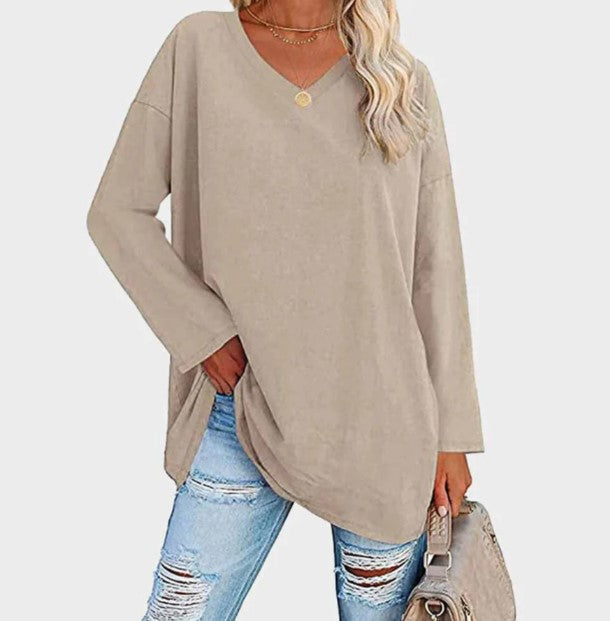 Ela - Pullover Damen Elegant Langarm - IdealeKleiden