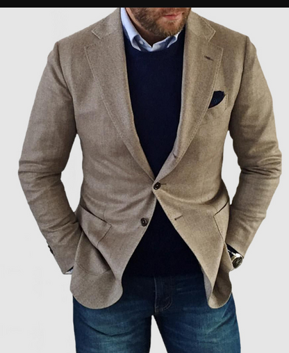 Herren Strickjacke Lässig Einfarbig Langarm