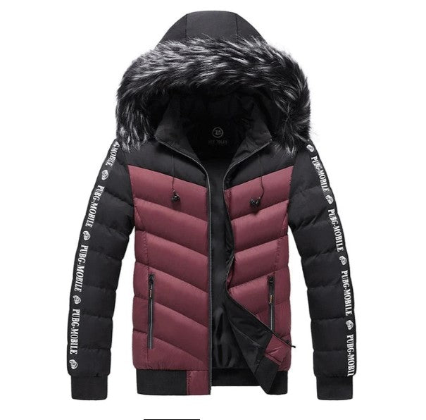 Berno - Herren Winterjacke Zwei-Farben-Design