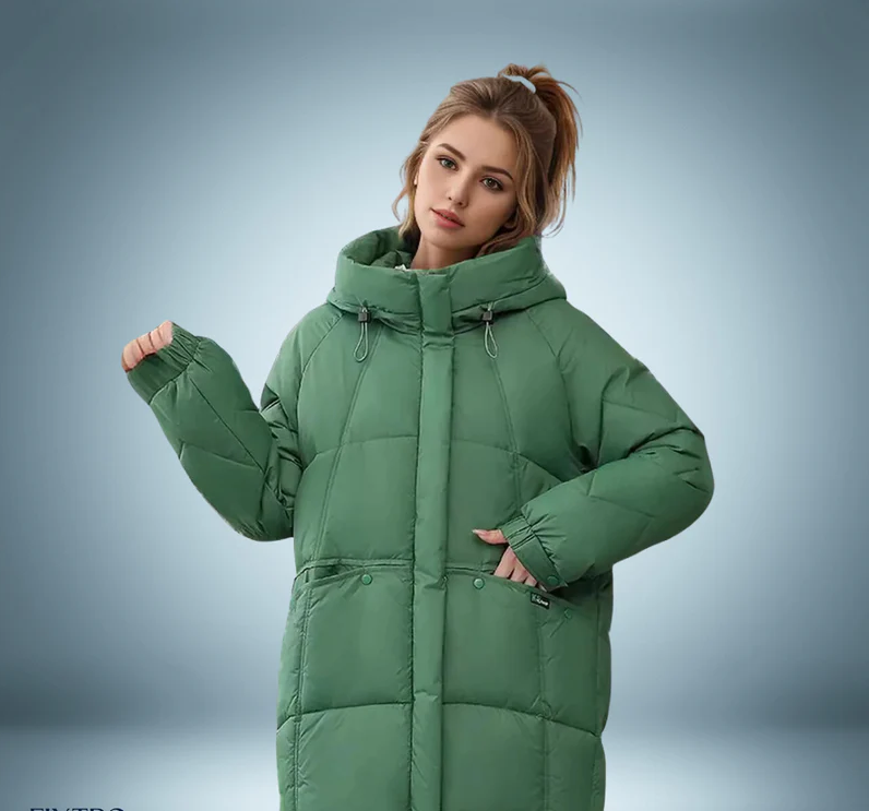 Stylische Daunenjacke Grau Damen