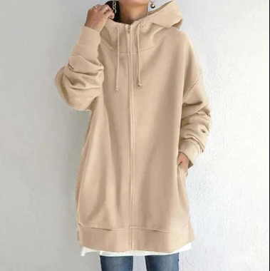 Damen Kapuzenpullover Reißverschluss Modern Style