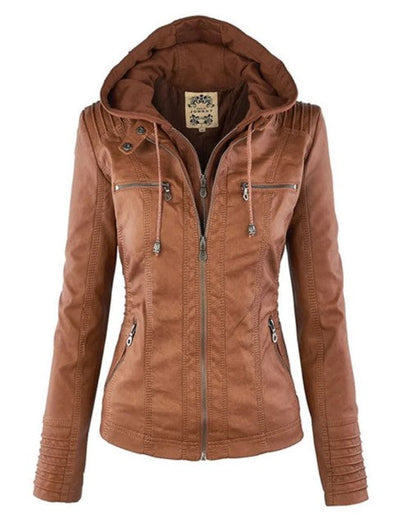 Lederjacke Damen Stil Schwarz