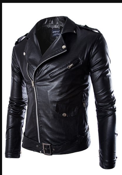 Leder-Motorradjacke Herren Sportlich